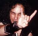 Ronnie James Dio doing a devil's sign